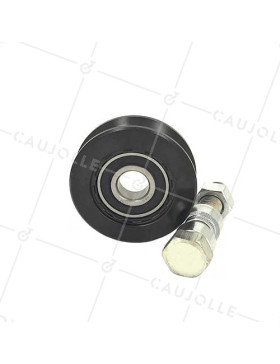 RUEDA PARA PORTAL CORREDERO NEGRA RESISTENTE CON CANAL EN Y DIÁMETRO DE 70 MM PARA RAÍL TRIANGULAR CARGA 600 KG EJE 14 MM - GAGY