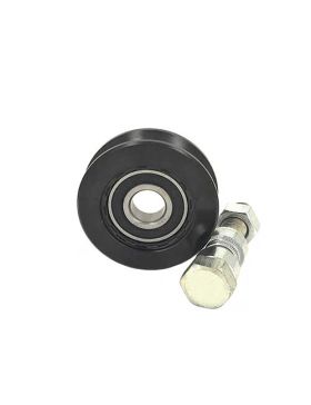 RUEDA PARA PORTAL CORREDERO NEGRA RESISTENTE CON CANAL EN Y DIÁMETRO DE 70 MM PARA RAÍL TRIANGULAR CARGA 600 KG EJE 14 MM - GAGY