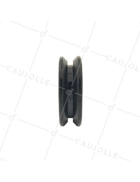RUEDA PARA PORTAL CORREDERO NEGRA RESISTENTE CON CANAL EN Y DIÁMETRO DE 70 MM PARA RAÍL TRIANGULAR CARGA 600 KG EJE 14 MM - GAGY