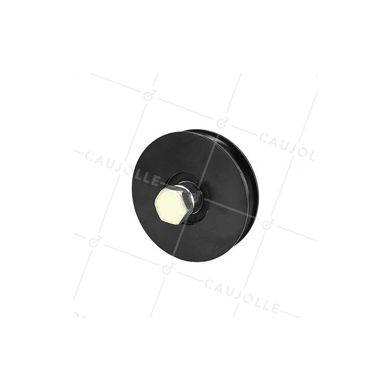 RUEDA PARA PORTAL CORREDERO NEGRA RESISTENTE CON CANAL REDONDO DIÁMETRO DE 90 MM PARA RAÍL REDONDO DE 16 MM CARGA 600 KG - GAGR9