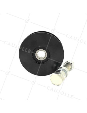 RUEDA PARA PORTAL CORREDERO NEGRA RESISTENTE CON CANAL REDONDO DIÁMETRO DE 90 MM PARA RAÍL REDONDO DE 16 MM CARGA 600 KG - GAGR9