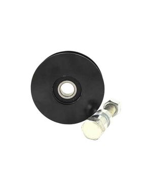 RUEDA PARA PORTAL CORREDERO NEGRA RESISTENTE CON CANAL REDONDO DIÁMETRO DE 90 MM PARA RAÍL REDONDO DE 16 MM CARGA 600 KG - GAGR9