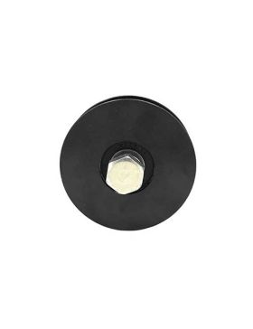 RUEDA PARA PORTAL CORREDERO NEGRA RESISTENTE CON CANAL REDONDO DIÁMETRO DE 90 MM PARA RAÍL REDONDO DE 16 MM CARGA 600 KG - GAGR9