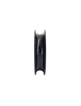 RUEDA PARA PORTAL CORREDERO NEGRA RESISTENTE CON CANAL REDONDO DIÁMETRO DE 90 MM PARA RAÍL REDONDO DE 16 MM CARGA 600 KG - GAGR9