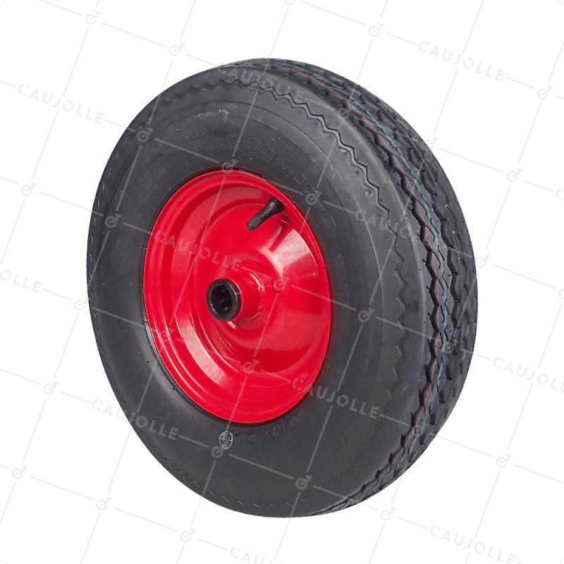 Ruota DI MACCHINA AGRICOLA 4 PLY DIAMETRO 400MM CARICO 260 KG ASSE 25 MM RULLI - S2600R25 4PR