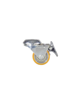 Ruota EXTRA-BASSA FISSAGGIO A Foro di fissaggio A FRENO ALTA CARICO DIAMETRO 50 MM ALTEZZA 72 MM CARICO 150 KG - SURB 50 OAF