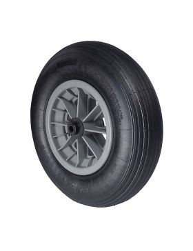 Ruota di carriola GONFIATA PER SPIAGGIA SENZA Cuscinetto DIAMETRO 400 MM CARICO 150KG PER ASSE DI 14 MM - S1006P L14/100