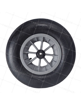 Ruota di carriola GONFIATA PER SPIAGGIA SENZA Cuscinetto DIAMETRO 400 MM CARICO 150KG PER ASSE DI 14 MM - S1006P L14/100