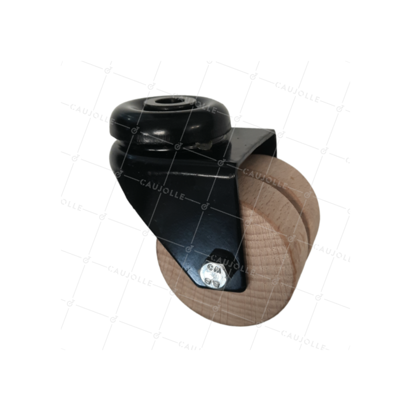Ruota IN LEGNO DIAMETRO 50 MM CARICO 50 KG LEGNO ORIGINE FRANCIA - S170.O NERA