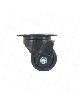 Ruota PIVOTANTE EXTRA BASSA IN NYLON FIBRATO DIAMETRO 75 MM CARICO 600 KG - BLACK SURB 75P