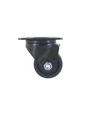 Ruota PIVOTANTE EXTRA BASSA IN NYLON FIBRATO DIAMETRO 75 MM CARICO 600 KG - BLACK SURB 75P