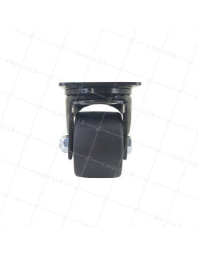 Ruota PIVOTANTE EXTRA BASSA IN NYLON FIBRATO DIAMETRO 75 MM CARICO 600 KG - BLACK SURB 75P