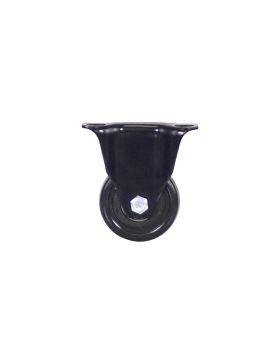 Ruota FISSA NERA IN POLIURETANO DIAMETRO 50 MM CARICO 40KG - S7PU 50 NERA
