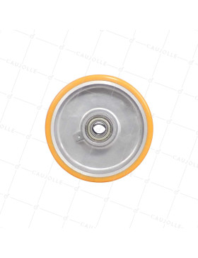 Ruota POLIURETANICA INDUSTRIALE DIAMETRO 125 MM CARICO 300 KG Cuscinetto A SFERE DI 15 MM - S2013 125/38 RB15 LM41