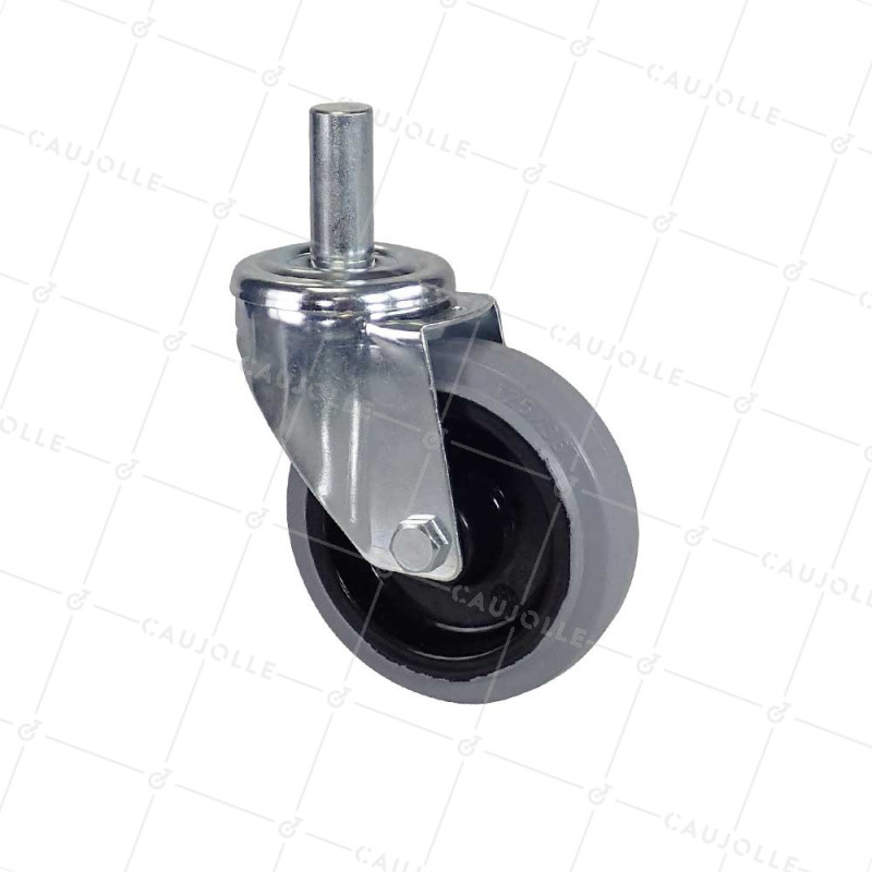 Ruota A Asta liscia DI 22 MM NON MACCHIANTE PER PONTEGGIO TUBOLARE - S06NS 125GRIGIO T ACCIAIO 22X50