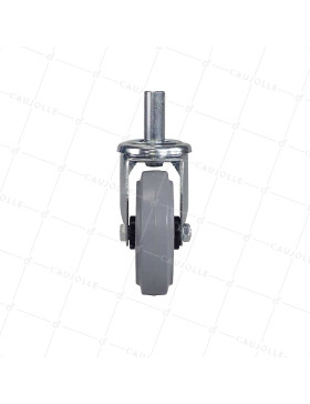 Ruota A Asta liscia DI 22 MM NON MACCHIANTE PER PONTEGGIO TUBOLARE - S06NS 125GRIGIO T ACCIAIO 22X50