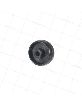 Ruota POLIAMMIDE NYLON NERO DIAMETRO 50 MM CARICO 100KG ASSE 9 MM - 450 50/20 LM28 L9 NERO • Caujolle
