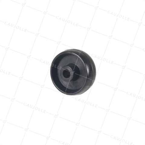 Ruota POLIAMMIDE NYLON NERO DIAMETRO 50 MM CARICO 100KG ASSE 9 MM - 450 50/20 LM28 L9 NERO • Caujolle
