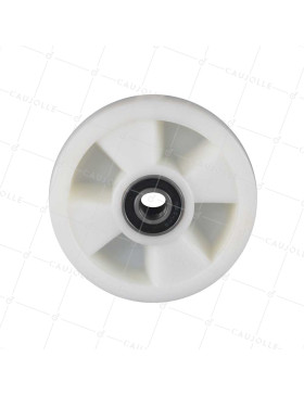 Ruota DI CARRELLO ELEVATORE IN NYLON RINFORZATO DIAMETRO 160 MM CARICO 500 KG Cuscinetto A SFERE 20 MM - S2480 160X50 RB20-55