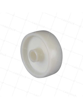 RUOTA NYLON DIAMETRO 100 MM CARICO 100 KG ASSE LISCIO DI 20 MM - S2450 100/37 LM46 L20 • Caujolle
