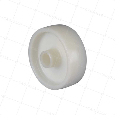 RUOTA NYLON DIAMETRO 100 MM CARICO 100 KG ASSE LISCIO DI 20 MM - S2450 100/37 LM46 L20 • Caujolle