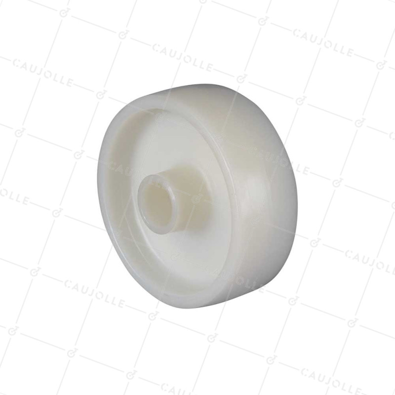 RUOTA NYLON DIAMETRO 100 MM CARICO 100 KG ASSE LISCIO DI 20 MM - S2450 100/37 LM46 L20