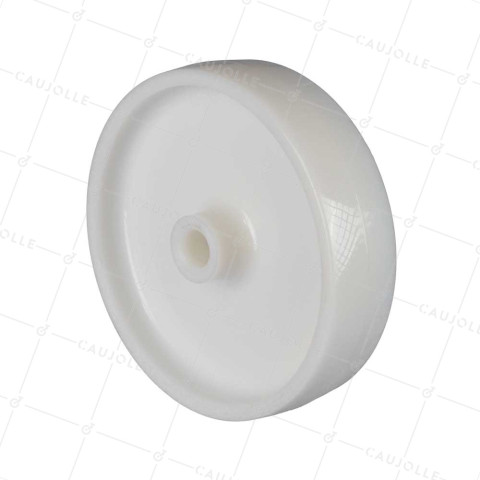 Ruota NYLON DIAMETRO 200 MM CARICO 550 KG ASSE 20 MM LISCIO - S2450 200/50 LM58 L20 • Caujolle