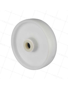 Ruota NYLON DIAMETRO 200 MM CARICO 200 KG ASSE 25 MM Cuscinetto A RULLI - S2450 200/49 LM60 RR25 • Caujolle