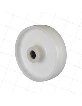 Ruota NYLON DIAMETRO 160 MM CARICO 420 KG ALBERO 20 MM RULLO - S2450 160/45 LM61 RR20 • Caujolle