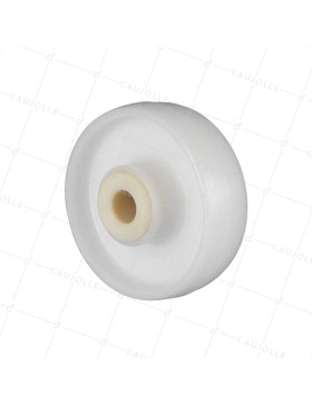Ruota NYLON RINFORZATO PER CARICHI PESANTI DIAMETRO 125 MM CARICO 200 KG ASSE 20 MM LISCIO - S2450 125/40 LM60 L20 • Caujolle