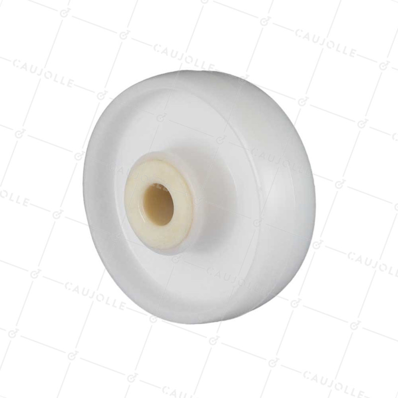 Ruota NYLON RINFORZATO PER CARICHI PESANTI DIAMETRO 125 MM CARICO 200 KG ASSE 20 MM LISCIO - S2450 125/40 LM60 L20