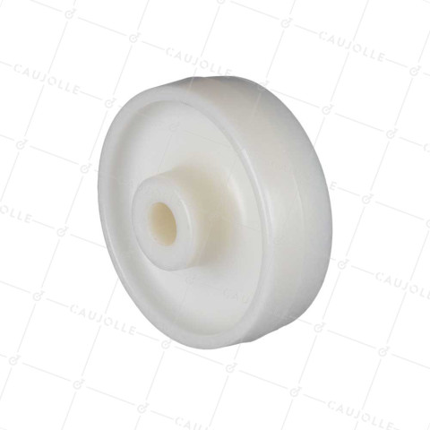 Ruota NYLON AD ALTA CAPACITÀ DIAMETRO 125 MM CARICO 400 KG ASSE 20 MM LISCIO - S2460 125/40 LM60 L20 • Caujolle