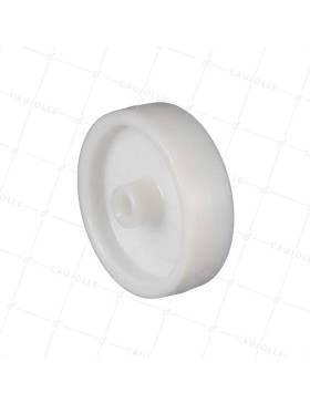 Ruota POLIPROPILENE DIAMETRO 125 MM CARICO 100 KG ASSE 12 MM LISCIO - S2450 125/36 LM45 L12 • Caujolle
