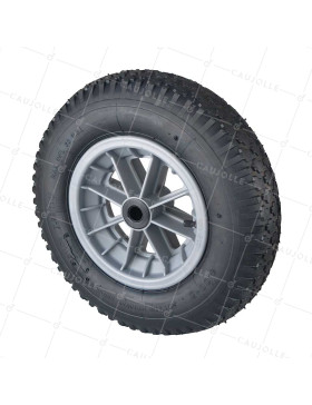 Ruota di carriola GONFIABILE ULTRA RINFORZATA PER MURATORI DIAMETRO 400 MM CARICO 150KG PER ASSE DI 20 MM - S1006P 4PRP • Caujolle
