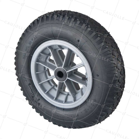 Ruota di carriola GONFIABILE ULTRA RINFORZATA PER MURATORI DIAMETRO 400 MM CARICO 150KG PER ASSE DI 20 MM - S1006P 4PRP • Caujolle
