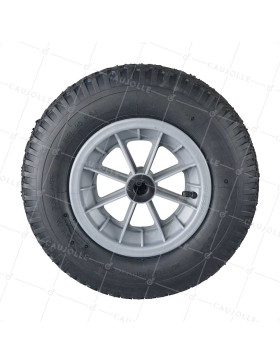 Ruota di carriola GONFIABILE ULTRA RINFORZATA PER MURATORI DIAMETRO 400 MM CARICO 250KG PER ASSE DI 20 MM - S1006P 4PRP