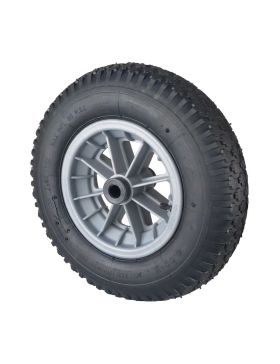 Ruota di carriola GONFIABILE ULTRA RINFORZATA PER MURATORI DIAMETRO 400 MM CARICO 150KG Cuscinetto A RULLI DI 20 MM - S1006P 400