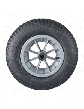 Ruota di carriola GONFIABILE ULTRA RINFORZATA PER MURATORI DIAMETRO 400 MM CARICO 150KG Cuscinetto A RULLI DI 20 MM - S1006P 400