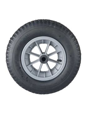 Ruota di carriola GONFIABILE ULTRA RINFORZATA PER MURATORI DIAMETRO 400 MM CARICO 150KG Cuscinetto A RULLI DI 20 MM - S1006P 400