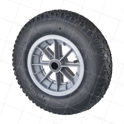 Ruota di carriola GONFIABILE ULTRA RINFORZATA PER MURATORI DIAMETRO 400 MM CARICO 150KG PER ASSE DI 25 MM - S1006P 4PRP • Caujolle
