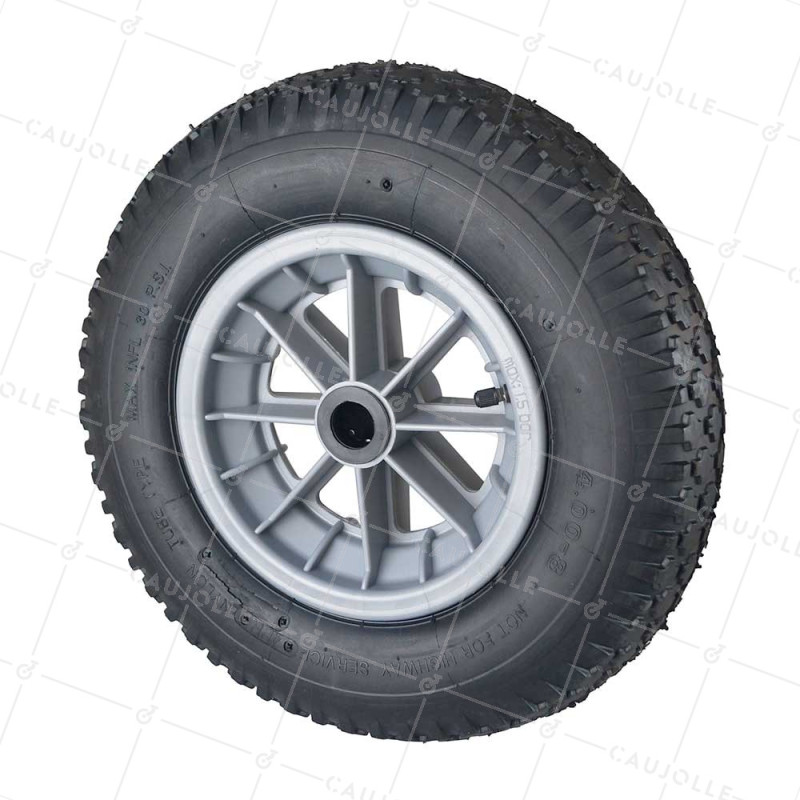 Ruota di carriola GONFIABILE ULTRA RINFORZATA PER MURATORI DIAMETRO 400 MM CARICO 250KG PER ASSE DI 25 MM - S1006P 4PRP
