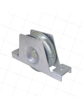 Ruota DI PORTA A INCASSO A Gola TONDA DIAMETRO 80 MM PER RAIL TONDO DA 15 MM CARICO 200KG - MTSPE GR80 • Caujolle