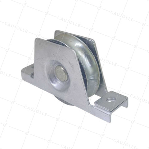 Ruota DI PORTA A INCASSO A Gola TONDA DIAMETRO 80 MM PER RAIL TONDO DA 15 MM CARICO 200KG - MTSPE GR80 • Caujolle