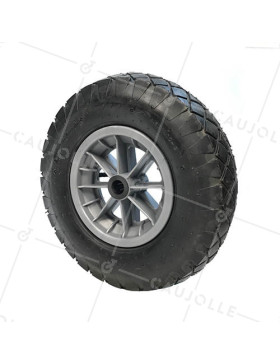 Ruota di carriola GONFIATA E PNEU GOMMATI DIAMETRO 400 MM CARICO 150 KG PER ASSE DI 25 MM A RULLO - S1006P PAVE R25/74 • Caujolle