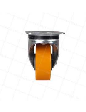 Ruota A FRENO IN POLIURETANO RIM IN ALLUMINIO DIAMETRO 125 MM CARICO 350KG - S76AR 125AF