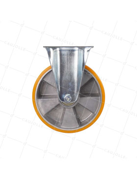 Ruota FISSA POLIURETANO CERCHIO ALLUMINIO DIAMETRO 200 MM CARICO 300KG - S75AR 200