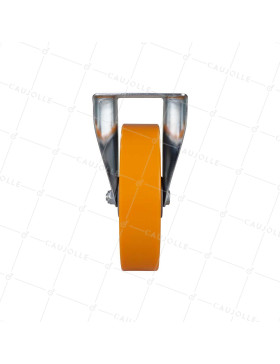 Ruota FISSA POLIURETANO CERCHIO ALLUMINIO DIAMETRO 200 MM CARICO 300KG - S75AR 200