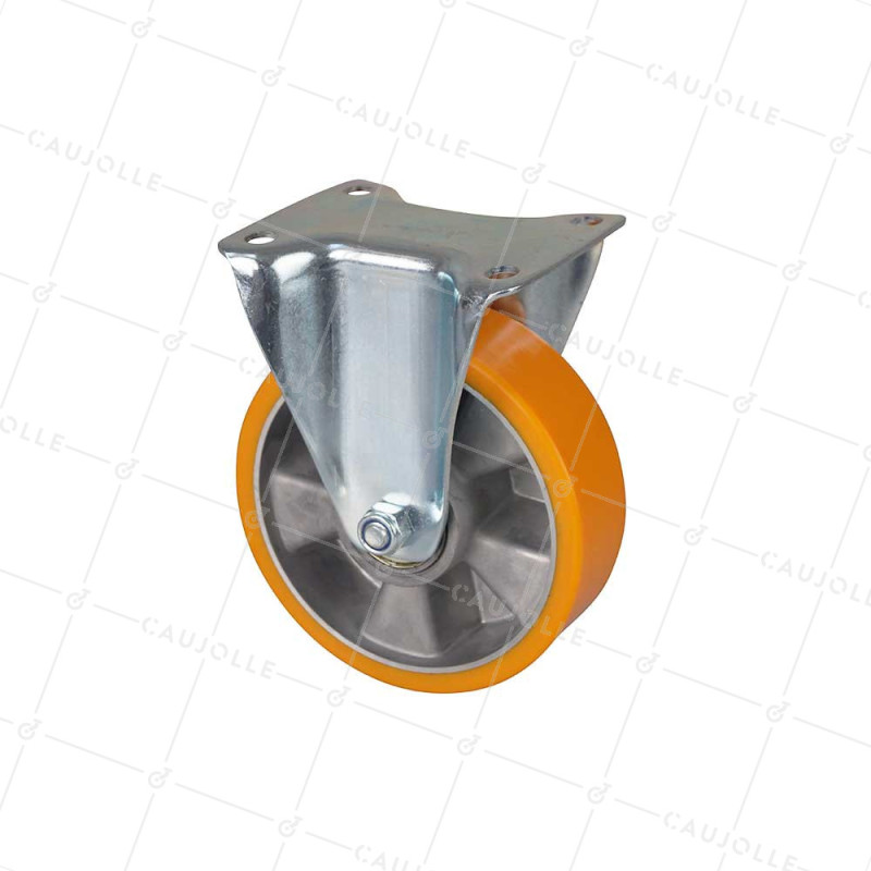 Ruota FISSA POLIURETANO RIM ALUMINIO DIAMETRO 160 MM CARICO 300KG - S75AR 160