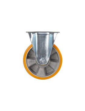 Ruota FISSA POLIURETANO RIM ALUMINIO DIAMETRO 160 MM CARICO 300KG - S75AR 160