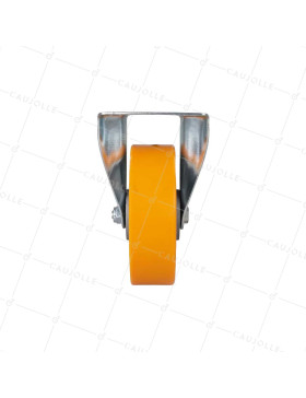Ruota FISSA POLIURETANO RIM ALUMINIO DIAMETRO 160 MM CARICO 300KG - S75AR 160